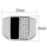 TS226 - Rhodium 925 Sterling Silver Ring with AAA Grade CZ in Clear - Alamode - Flyclothing LLC