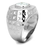 TS231 - Rhodium 925 Sterling Silver Ring with AAA Grade CZ in Clear - Alamode - Flyclothing LLC