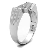 TS232 - Rhodium 925 Sterling Silver Ring with AAA Grade CZ in Clear - Alamode - Flyclothing LLC