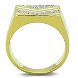 TS234 - Gold+Rhodium 925 Sterling Silver Ring with AAA Grade CZ in Clear - Alamode - Flyclothing LLC