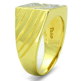 TS234 - Gold+Rhodium 925 Sterling Silver Ring with AAA Grade CZ in Clear - Alamode - Flyclothing LLC