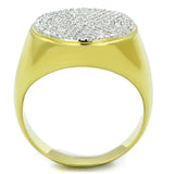 TS238 - Gold+Rhodium 925 Sterling Silver Ring with AAA Grade CZ in Clear - Alamode - Flyclothing LLC