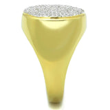 TS238 - Gold+Rhodium 925 Sterling Silver Ring with AAA Grade CZ in Clear - Alamode - Flyclothing LLC