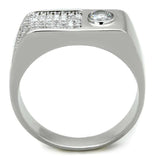 TS239 - Rhodium 925 Sterling Silver Ring with AAA Grade CZ in Clear - Alamode - Flyclothing LLC