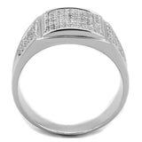 TS241 - Rhodium 925 Sterling Silver Ring with AAA Grade CZ in Clear - Alamode - Flyclothing LLC