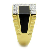 TS245 - Gold+Rhodium 925 Sterling Silver Ring with AAA Grade CZ in Clear - Alamode - Flyclothing LLC