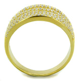 TS254 - Gold 925 Sterling Silver Ring with AAA Grade CZ in Clear - Alamode - Flyclothing LLC