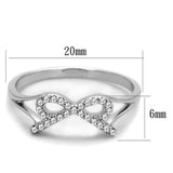 TS259 - Rhodium 925 Sterling Silver Ring with AAA Grade CZ in Clear - Alamode - Flyclothing LLC