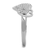 TS260 - Rhodium 925 Sterling Silver Ring with AAA Grade CZ in Clear - Alamode - Flyclothing LLC