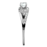 TS263 - Rhodium 925 Sterling Silver Ring with AAA Grade CZ in Clear - Alamode - Flyclothing LLC