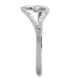 TS269 - Rhodium 925 Sterling Silver Ring with AAA Grade CZ in Clear - Alamode - Flyclothing LLC