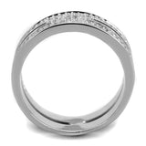 TS273 - Rhodium 925 Sterling Silver Ring with AAA Grade CZ in Clear - Alamode - Flyclothing LLC