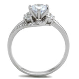 TS305 - Rhodium 925 Sterling Silver Ring with AAA Grade CZ in Clear - Alamode - Flyclothing LLC