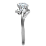 TS305 - Rhodium 925 Sterling Silver Ring with AAA Grade CZ in Clear - Alamode - Flyclothing LLC