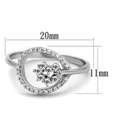 TS307 - Rhodium 925 Sterling Silver Ring with AAA Grade CZ in Clear - Alamode - Flyclothing LLC