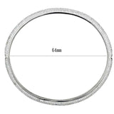 TS328 - Rhodium 925 Sterling Silver Bangle with AAA Grade CZ in Clear - Alamode - Flyclothing LLC
