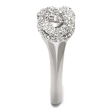 TS334 - Rhodium 925 Sterling Silver Ring with AAA Grade CZ in Clear - Alamode - Flyclothing LLC