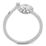 TS335 - Rhodium 925 Sterling Silver Ring with AAA Grade CZ in Clear - Alamode - Flyclothing LLC