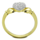 TS342 - Gold+Rhodium 925 Sterling Silver Ring with AAA Grade CZ in Clear - Alamode - Flyclothing LLC