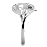 TS343 - Rhodium 925 Sterling Silver Ring with AAA Grade CZ in Clear - Alamode - Flyclothing LLC