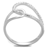 TS358 - Rhodium 925 Sterling Silver Ring with AAA Grade CZ in Clear - Alamode - Flyclothing LLC