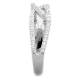 TS365 - Rhodium 925 Sterling Silver Ring with AAA Grade CZ in Clear - Alamode - Flyclothing LLC