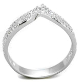 TS366 - Rhodium 925 Sterling Silver Ring with AAA Grade CZ in Clear - Alamode - Flyclothing LLC
