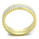 TS371 - Gold+Rhodium 925 Sterling Silver Ring with AAA Grade CZ in Clear - Alamode - Flyclothing LLC