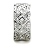 TS372 - Rhodium 925 Sterling Silver Ring with AAA Grade CZ in Clear - Alamode - Flyclothing LLC