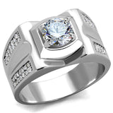 TS385 - Rhodium 925 Sterling Silver Ring with AAA Grade CZ in Clear - Alamode - Flyclothing LLC
