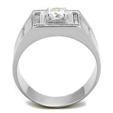 TS386 - Rhodium 925 Sterling Silver Ring with AAA Grade CZ in Clear - Alamode - Flyclothing LLC
