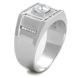 TS386 - Rhodium 925 Sterling Silver Ring with AAA Grade CZ in Clear - Alamode - Flyclothing LLC