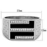 TS387 - Rhodium 925 Sterling Silver Ring with AAA Grade CZ in Clear - Alamode - Flyclothing LLC