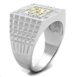 TS389 - Gold+Rhodium 925 Sterling Silver Ring with AAA Grade CZ in Clear - Alamode - Flyclothing LLC