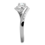 TS397 - Rhodium 925 Sterling Silver Ring with AAA Grade CZ in Clear - Alamode - Flyclothing LLC
