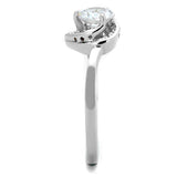 TS398 - Rhodium 925 Sterling Silver Ring with AAA Grade CZ in Clear - Alamode - Flyclothing LLC