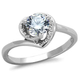 TS398 - Rhodium 925 Sterling Silver Ring with AAA Grade CZ in Clear - Alamode - Flyclothing LLC