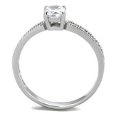 TS401 - Rhodium 925 Sterling Silver Ring with AAA Grade CZ in Clear - Alamode - Flyclothing LLC