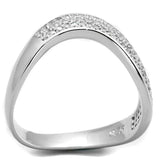TS402 - Rhodium 925 Sterling Silver Ring with AAA Grade CZ in Clear - Alamode - Flyclothing LLC