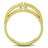 TS403 - Gold 925 Sterling Silver Ring with AAA Grade CZ in Clear - Alamode - Flyclothing LLC