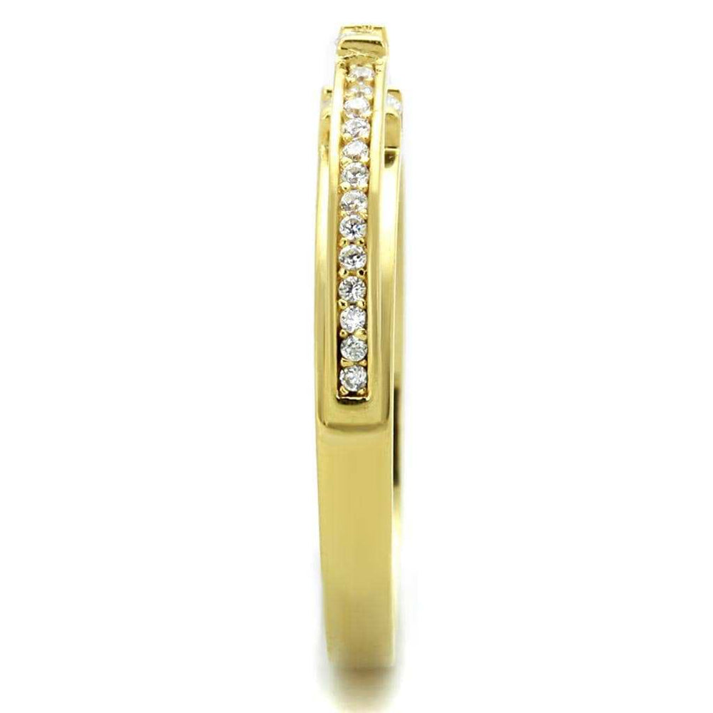 TS403 - Gold 925 Sterling Silver Ring with AAA Grade CZ in Clear - Alamode - Flyclothing LLC