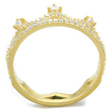 TS404 - Gold 925 Sterling Silver Ring with AAA Grade CZ in Clear - Alamode - Flyclothing LLC