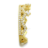 TS404 - Gold 925 Sterling Silver Ring with AAA Grade CZ in Clear - Alamode - Flyclothing LLC