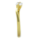 TS407 - Gold 925 Sterling Silver Ring with AAA Grade CZ in Clear - Alamode - Flyclothing LLC