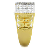 TS412 - Gold+Rhodium 925 Sterling Silver Ring with AAA Grade CZ in Clear - Alamode - Flyclothing LLC