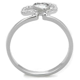 TS422 - Rhodium 925 Sterling Silver Ring with AAA Grade CZ in Clear - Alamode - Flyclothing LLC