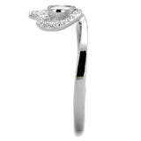 TS422 - Rhodium 925 Sterling Silver Ring with AAA Grade CZ in Clear - Alamode - Flyclothing LLC