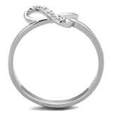 TS426 - Rhodium 925 Sterling Silver Ring with AAA Grade CZ in Clear - Alamode - Flyclothing LLC