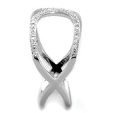 TS427 - Rhodium 925 Sterling Silver Ring with AAA Grade CZ in Clear - Alamode - Flyclothing LLC