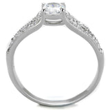 TS431 - Rhodium 925 Sterling Silver Ring with AAA Grade CZ in Clear - Alamode - Flyclothing LLC